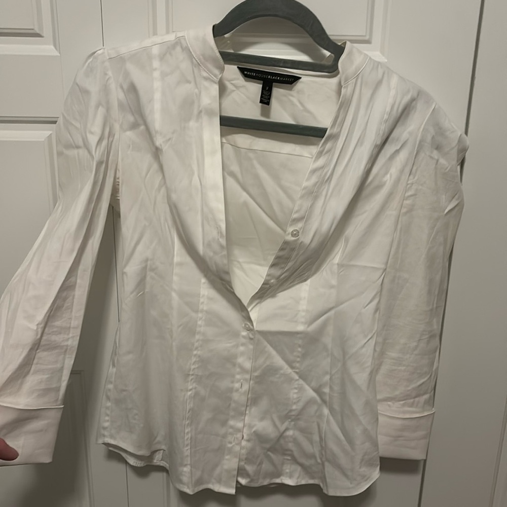 White House Black Market button up blouse